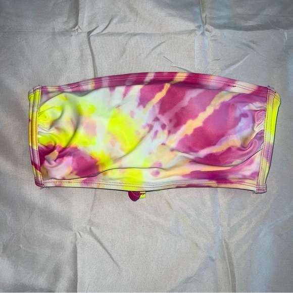 Xhilaration bikini tie dye swim set high waisted pink and yellow - Picture 6 of 6